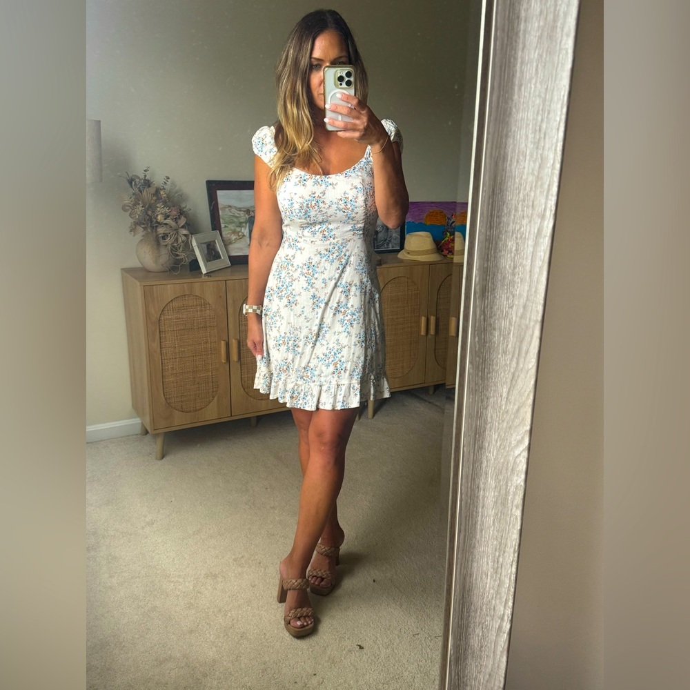 Old Navy Floral White Sun Dress